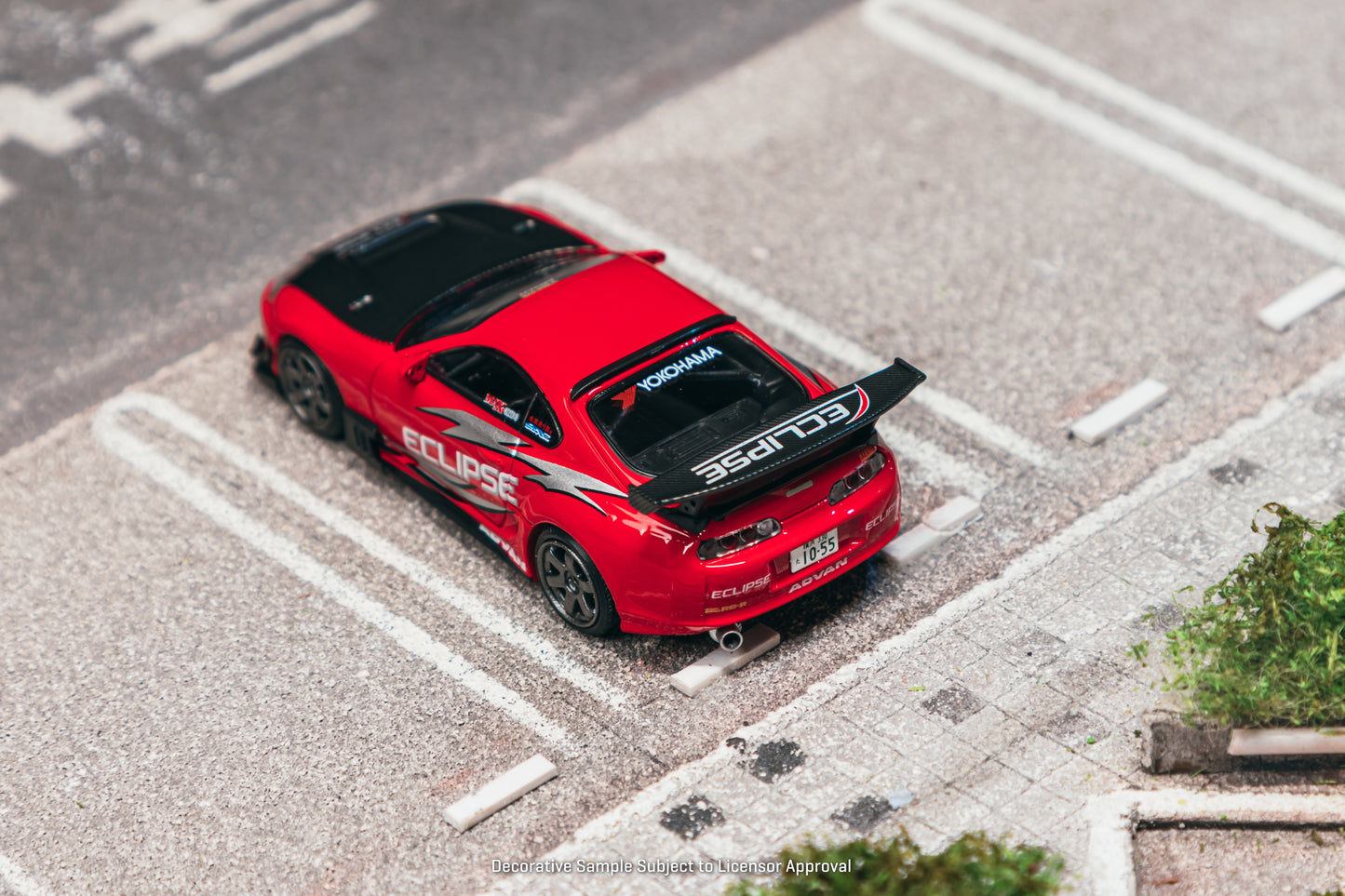 Toyota Supra JZA80 RZ Rot 1:64 Modellauto Verpackung