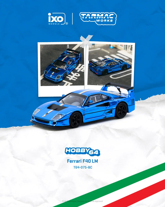 Ferrari F40 LM Chrome Blau – 1:64