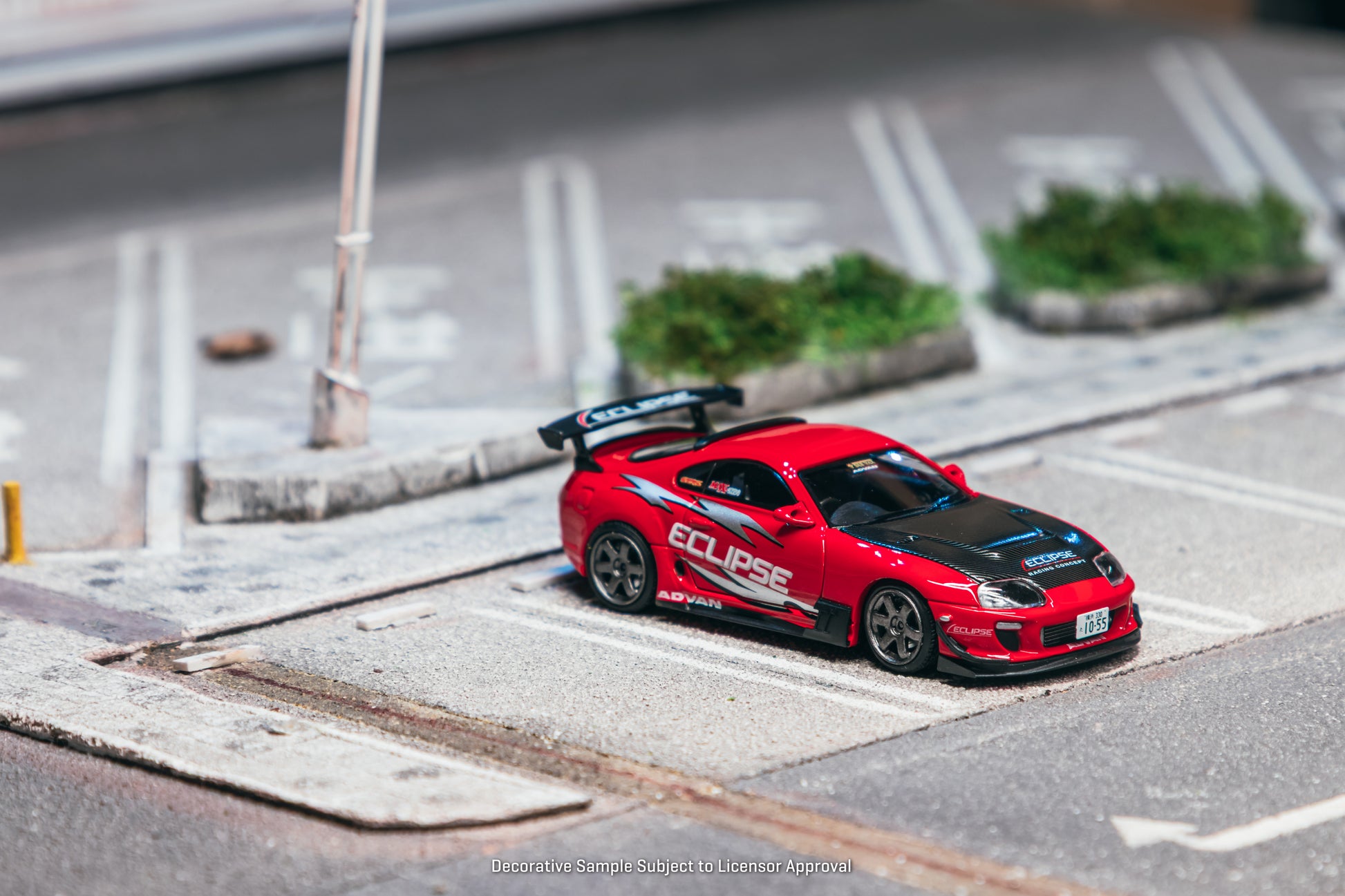 Toyota Supra JZA80 RZ Rot 1:64 Modellauto Detailansicht