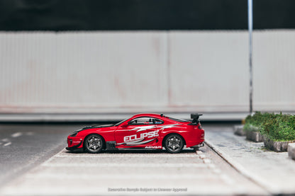 Toyota Supra JZA80 RZ Rot 1:64 Modellauto Frontansicht