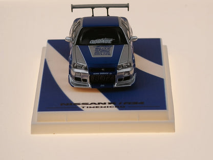 Nissan Skyline GT-R (R34) Blitz silver/blue