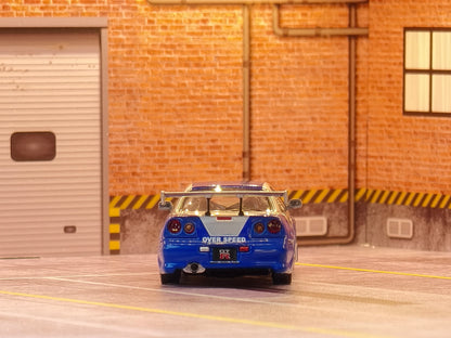 Nissan Skyline GT-R (R34) Blitz silver/blue