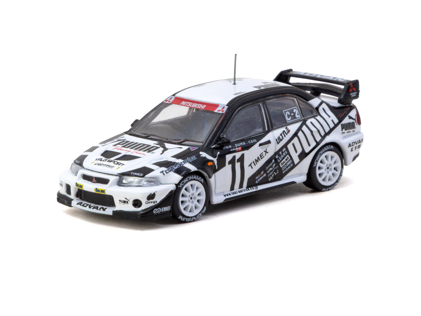 Mitsubishi Lancer Evolution VI TME Modellauto – Seitenansicht
