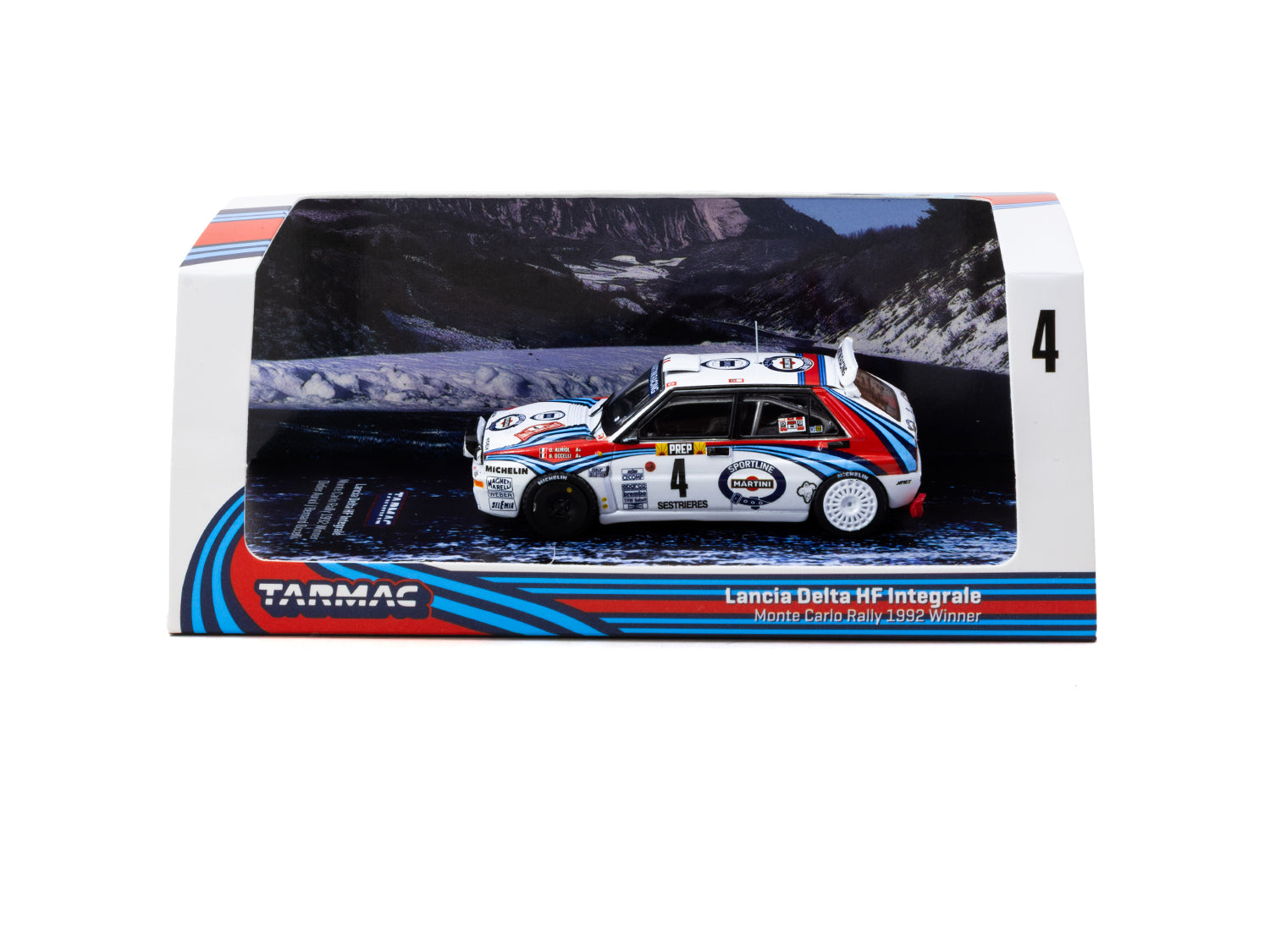 Tarmac Works 1:64 Lancia Delta HF Integrale Monte Carlo Rally 1992 - Verpackung