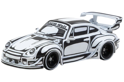 Tarmac Porsche RWB 993 schwarz/weiss - Designed by Joshua Vides 1:64