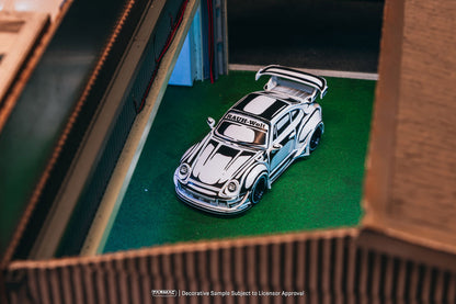 Tarmac Porsche RWB 993 schwarz/weiss - Designed by Joshua Vides 1:64