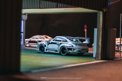 Tarmac Porsche RWB 993 schwarz/weiss - Designed by Joshua Vides 1:64