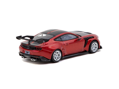 Tarmac Works GLOBAL64 Mustang GTD – Heckansicht mit Detailfelgen