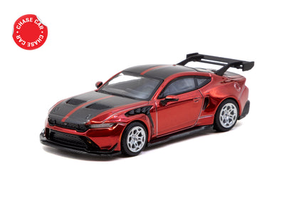 Ford Mustang GTD 1:64 Modellauto Rot – Detailaufnahme Motorhaube