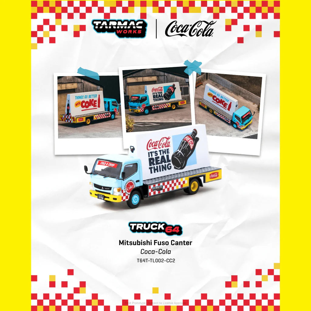 Tarmac Works 1:64 Mitsubishi Fuso Canter Coca-Cola Werbe-Truck
